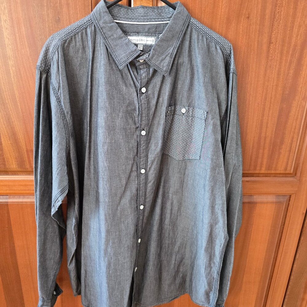 PD and C button down shirt grey